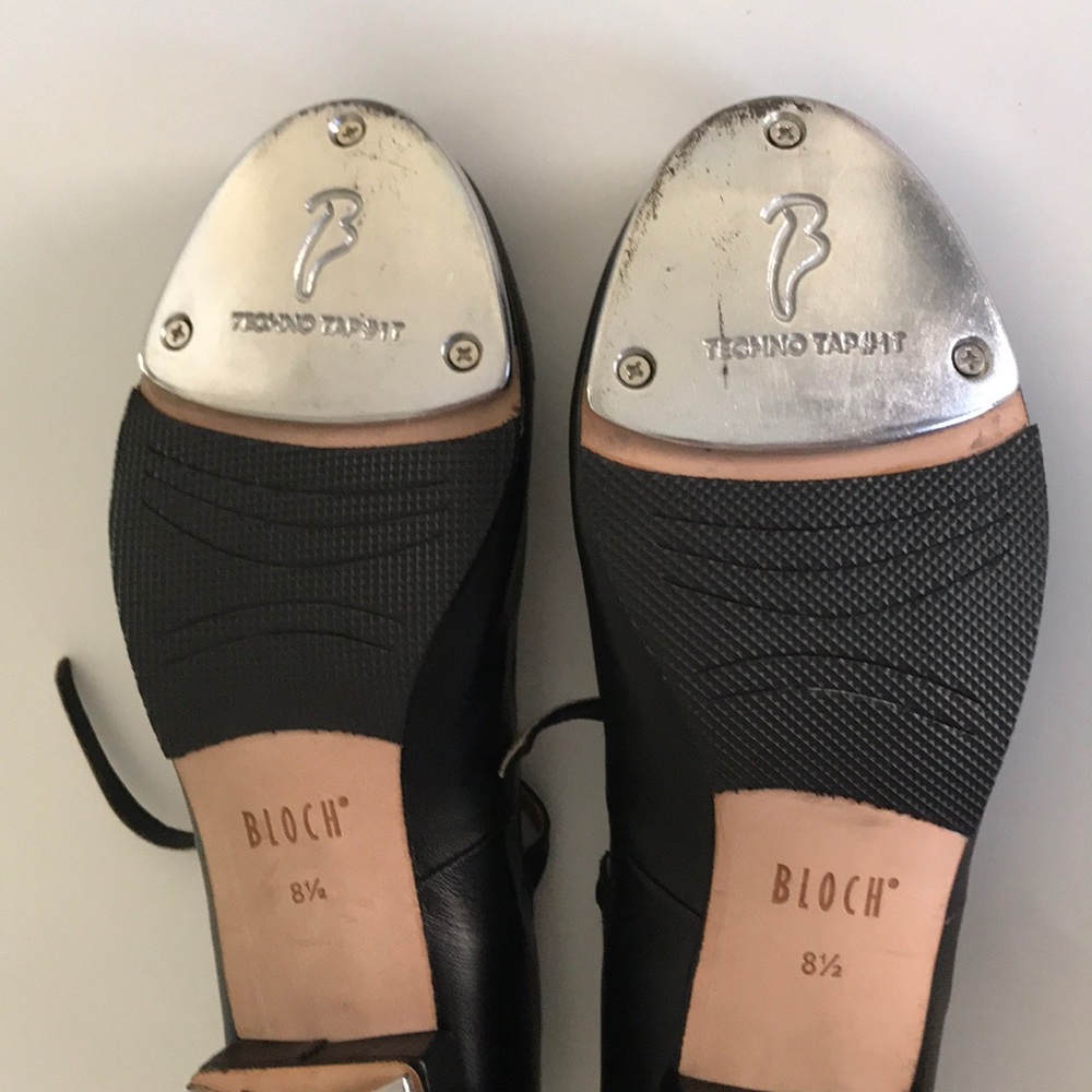 Ladies Bloch Tap-On Leather Tap Shoes - Picture 4 of 6
